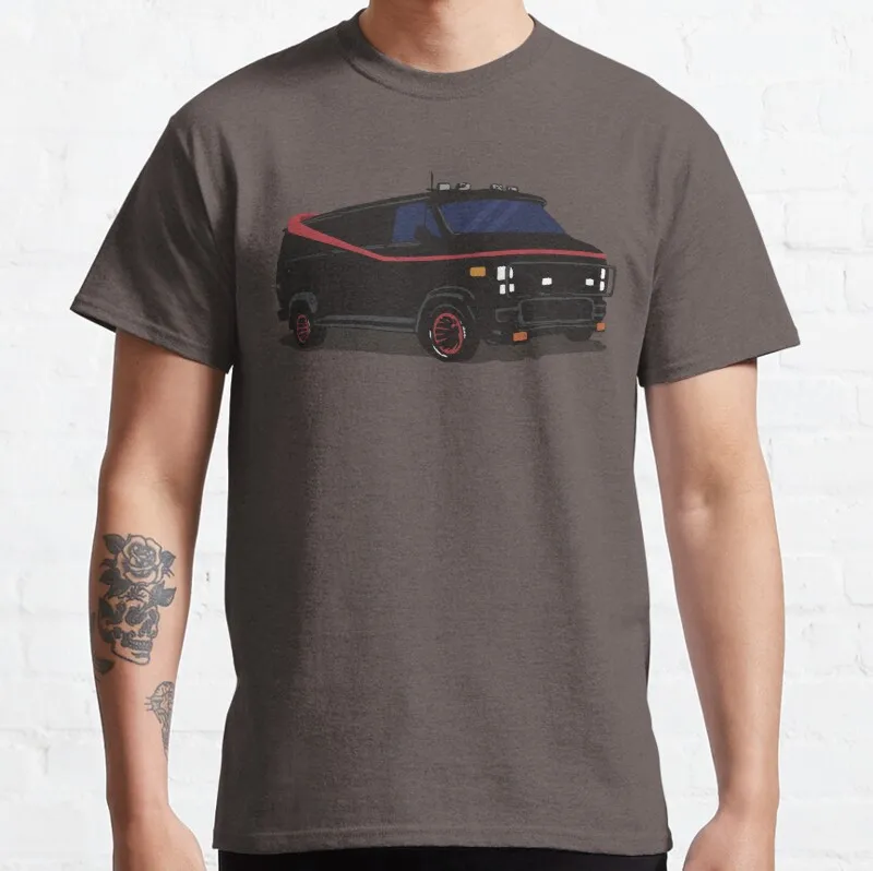 New The A-Team Van Classic T-Shirt Cotton Men Tee Shirt Workout Shirts Custom Aldult Teen Unisex Digital Printing Tee Shirt