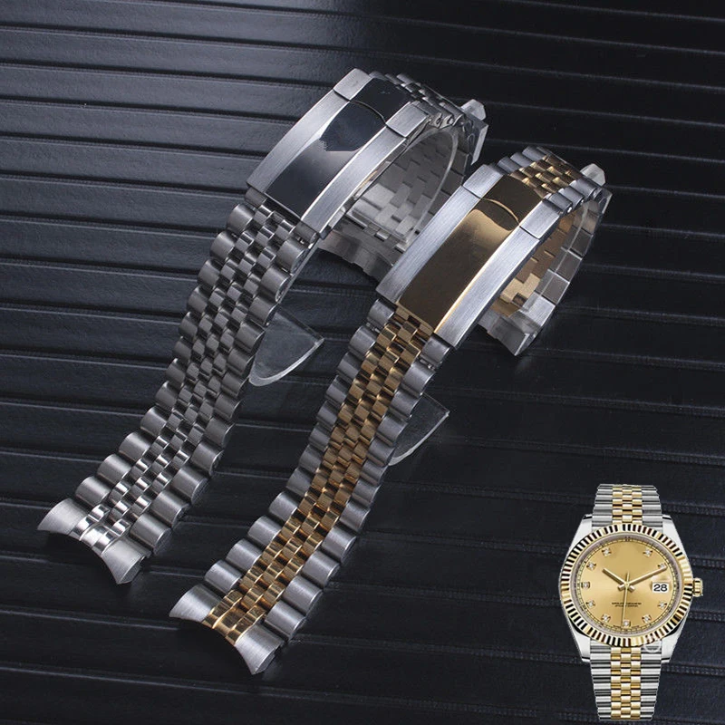 Bracciale Orologio Solido In Acciaio Inossidabile Per Rolex Oyster Perpetual Datejust Daytona Submariner Cinturini Di Lusso 20Mm