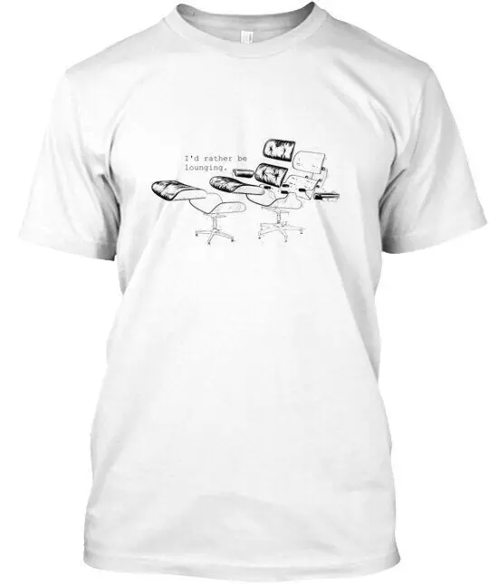 Eames 670 Lounge Chair Fondo Tee T-Shirt Maniche Lunghe