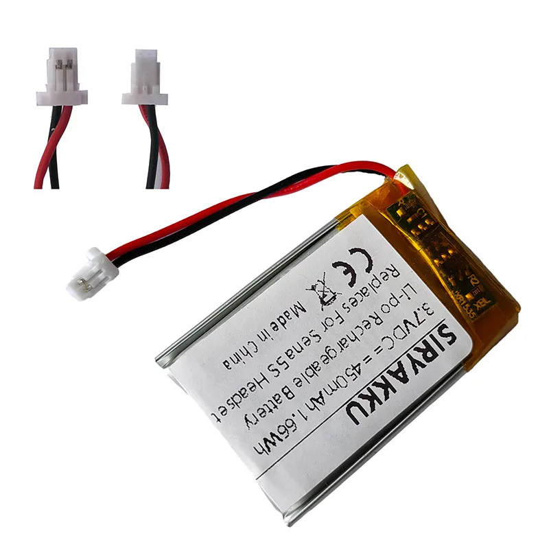 3.7V 450Mah Lipo Ricaricabile Riparazione Sp77 Batteria Per Sena 5 S Sena 5 S Moto Auricolare 2 Fili O 3 Fili Batterie