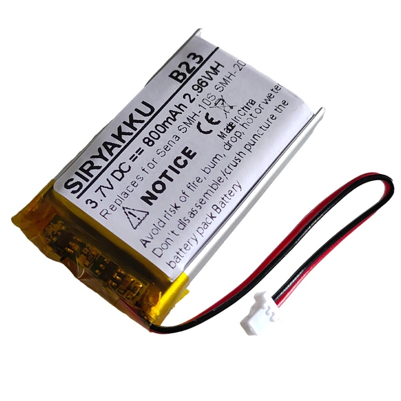 Batteria 3.7V 1000Mah Per Panfu Sena 10 S, 20S S10 S20 Octelect Sena 20S Evo,30K Auricolare Wireless Per Moto Sostituire Xk 752439