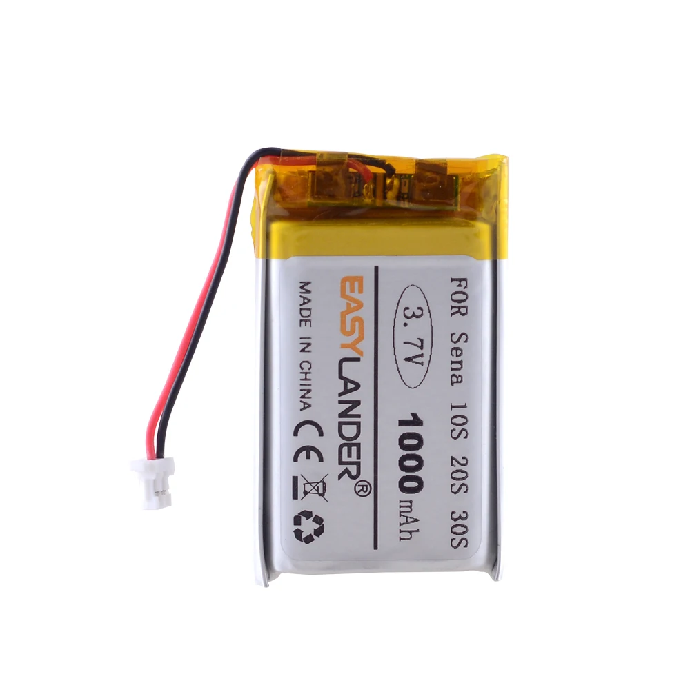 Batteria 3.7V 1000Mah Per Panfu Sena 10 S, 20S S10 S20 Octelect Sena 20S Evo,30K Auricolare Wireless Per Moto Sostituire Xk 752439