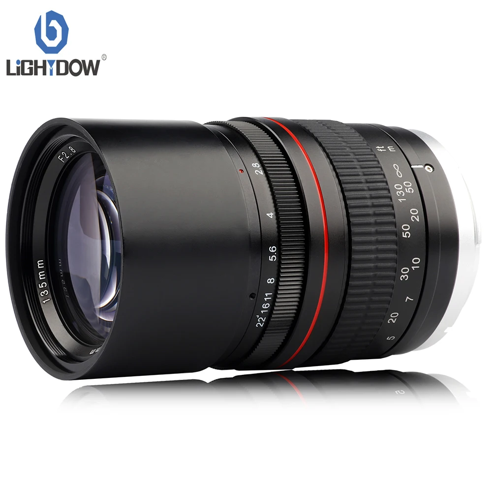 Lightdow 135Mm F/2.8 Fe Umc Full Frame Teleobiettivo Per Canon Rebel Eos 80D 77D 70D 1300D 6D 6Dii 7Dii 77D Nikon Dslr Camera