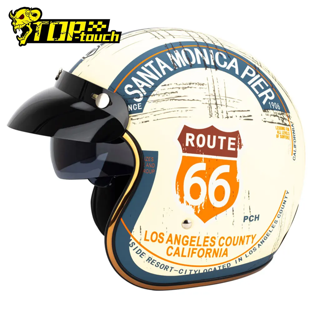 Casco Moto Dot 3/4 Retro Half Face Cap Vintage Vespa Motocicleta Cihete Casco Casque Para Moto Casco Casco Aperto