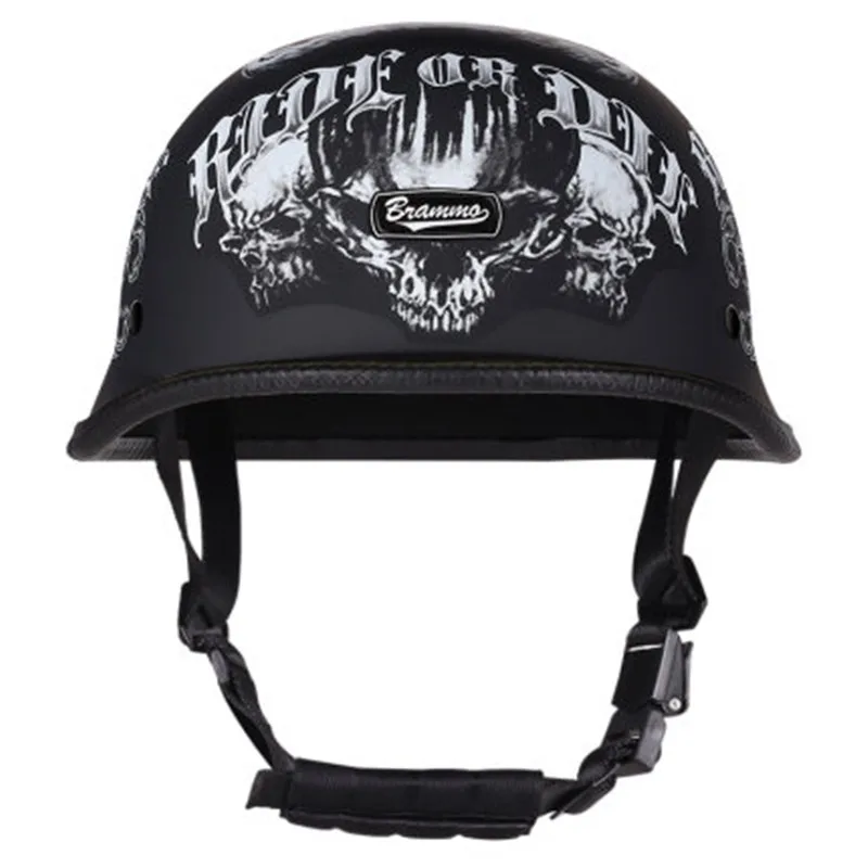 Casco Casco Vintage Mezza Faccia Caschi Moto Vespa Helm Vintage Retro Casco Para Pelle Nera Saldatura Tedesca