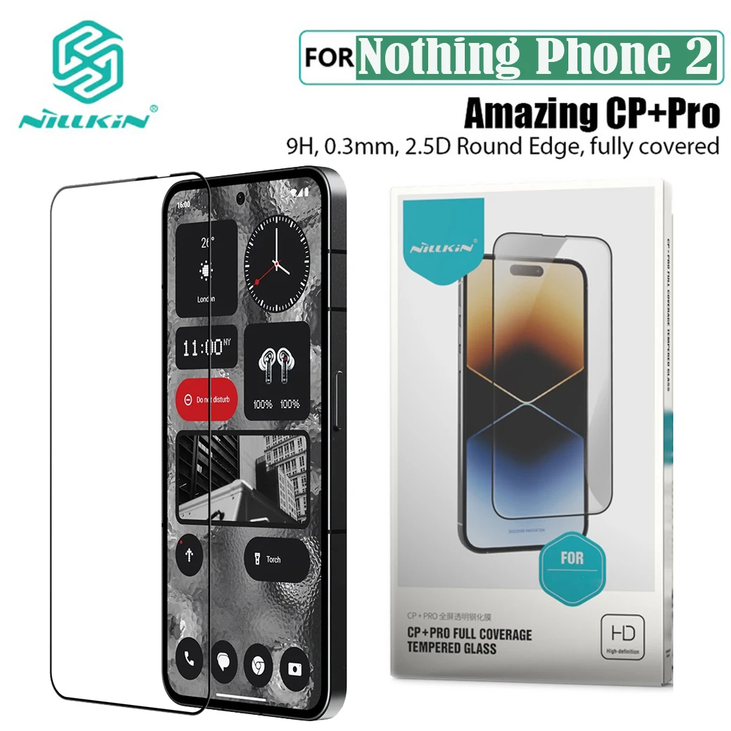 Nillkin Per Nothing Phone 2 Niente Telefono 2 Vetro Temperato Cp + Pro Proteggi Schermo Anti-Esplosione A Copertura Totale Per Nothing Phone Two Phone