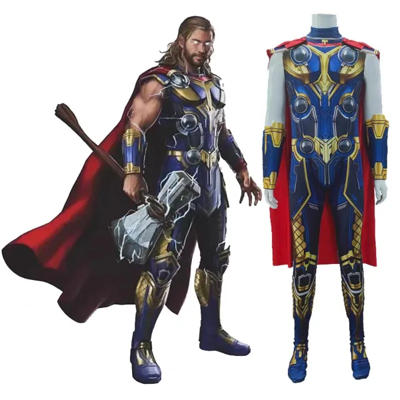 The Avengers Movie Thor Love And Thunder Costume Cosplay Kids Adult Superhero Thor Odinson Cosplay Tuta Costume Di Halloween