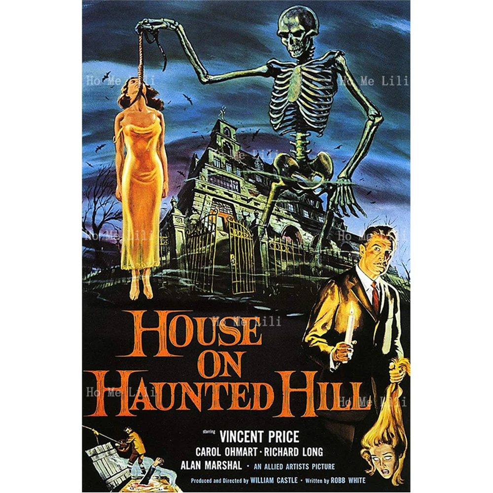 Vintage Vincent Price Horror Movie Poster House On Haunted Hill Metal Sign Per Pub Home Coffee Man Cave Wall Decor