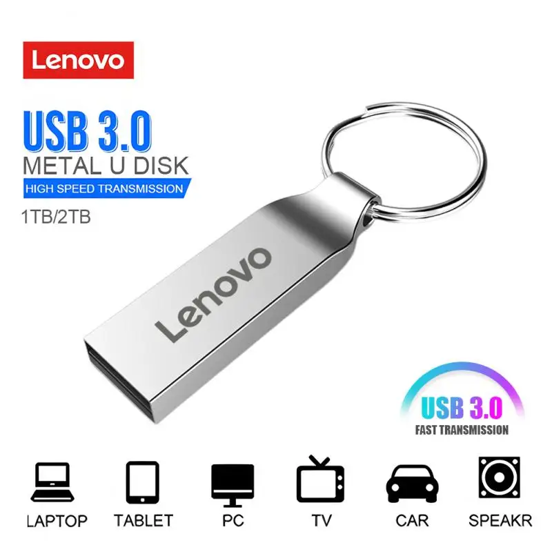 Lenovo Pendrive 2Tb Usb Flash Drive Pen Drive Ad Alta Velocità 1Tb Cle Usb Memory Stick Per Tv Computer/Iphone/Auto/Macbook/Telefono