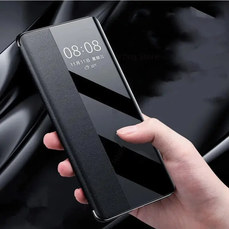 Visualizza Windows Flip Custodia In Pelle Per Telefono Per Oneplus Ace 3 2 V 2 Pro Custodia Protettiva Completa Trasparente Per Oneplus Ace 3 Racing A