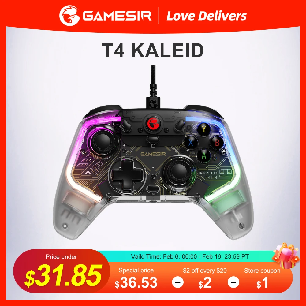 Gamesir T4K Gamepad Wired T4 Kaleid Per Nintendo Switch Windows Pc Steam Android Tv Box In Magazzino 100% Originale Nuovo Di Zecca