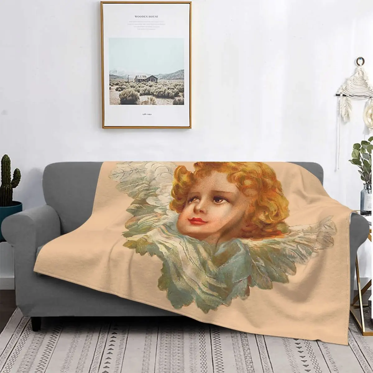 Cherub Christmas Card Angel Coperta Victoria Secret Angel Peluche Per Tutte Le Stagioni Coperte Sottili Per Biancheria Da Letto Peluche Trapunta Sotti