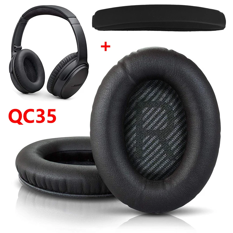 Replacement Ear Pads Cushion Earmuffs Earpads With Headband For Bose Qc35 For Quietcomfort 35 & 35 Ii Headphones