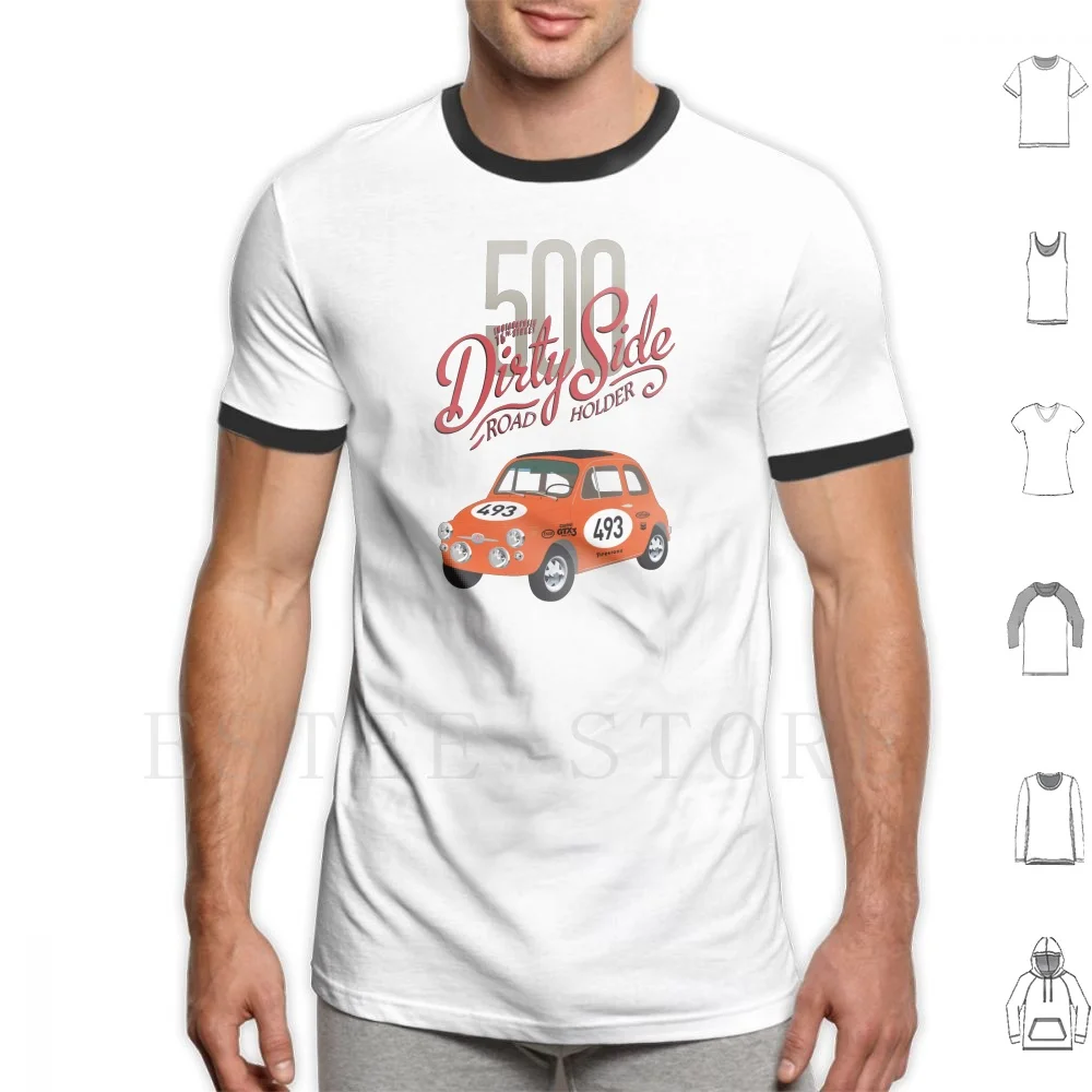 Fiat 500 Maglietta Laterale Sporca Uomo Cotone 6Xl Fiat 500 Fiat500 Fiat 500 F Fiat 500 L Luigi Fiat Classic Fiat Five Secolo Five Ino