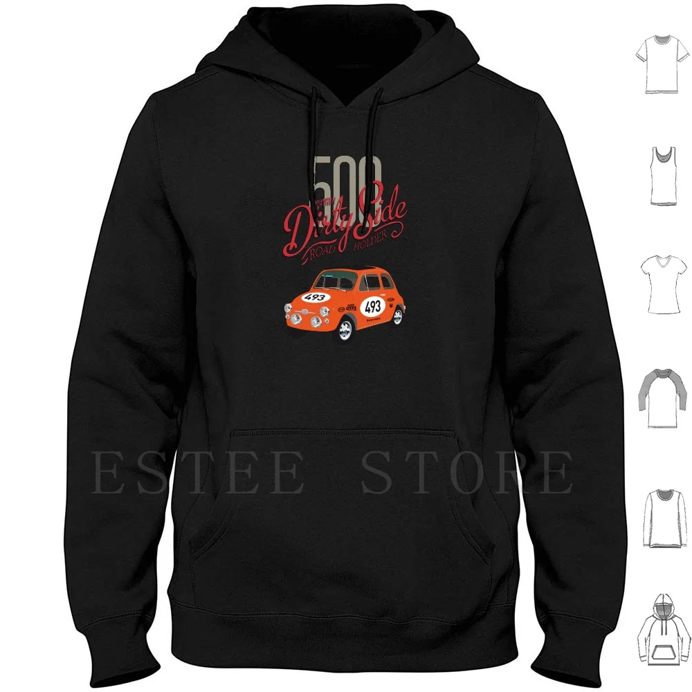 Fiat 500 Felpa Con Cappuccio Lato Sporco Manica Lunga Fiat 500 Fiat500 Fiat 500 F Fiat 500 L Luigi Fiat Classic Fiat Quinecentesimo