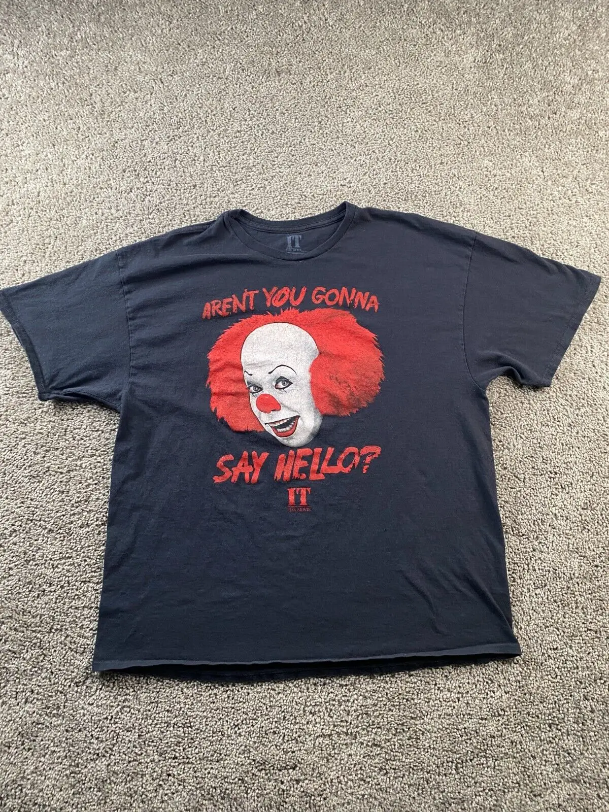 It Shirt Uomo Xxl 2Xl Nero Rosso Penny Wise Stephen King Film Horror Say Hello