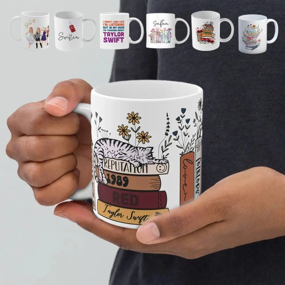 350Ml Taylor Swift Coffee Mug Cute Singer Taylor Album Ceramics Tea Cup Regali Per Singer Fans Taylor Mugs