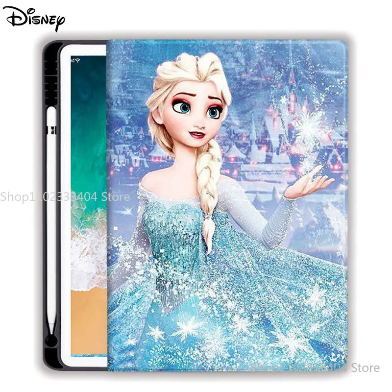 Custodia Per Tablet Disney Frozen Elsa Per Ipad Air 1 2 3 Mini 4 5 6 Ipad Pro 2021 Custodia Protettiva Per Airbag Con Slot Per Penna A Tre Pieghe Da 1