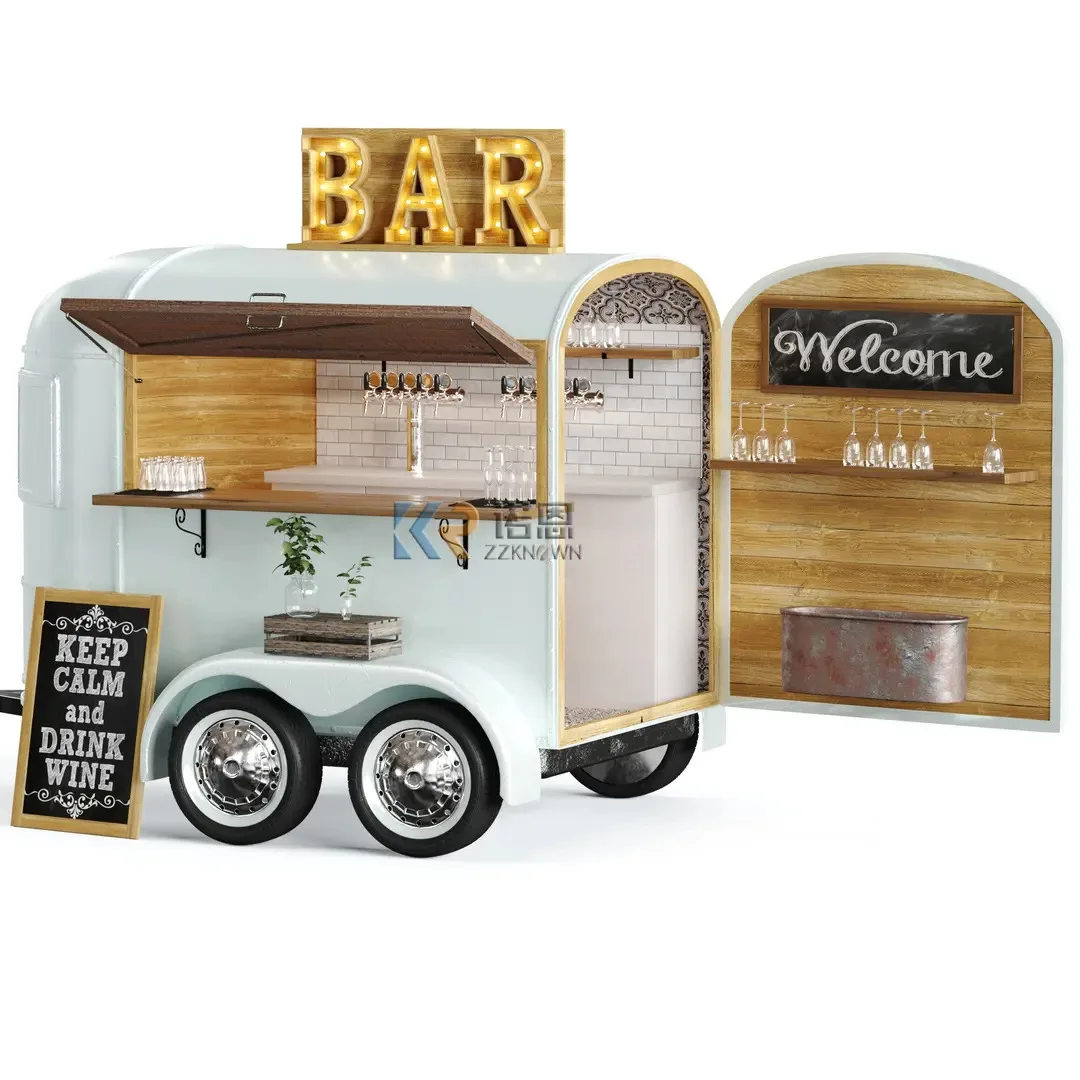 Food Truck Trailer Custom Vintage Bar Box Bar Mobile Food Truck Con Dot Vin Ce Fast Food Trailer