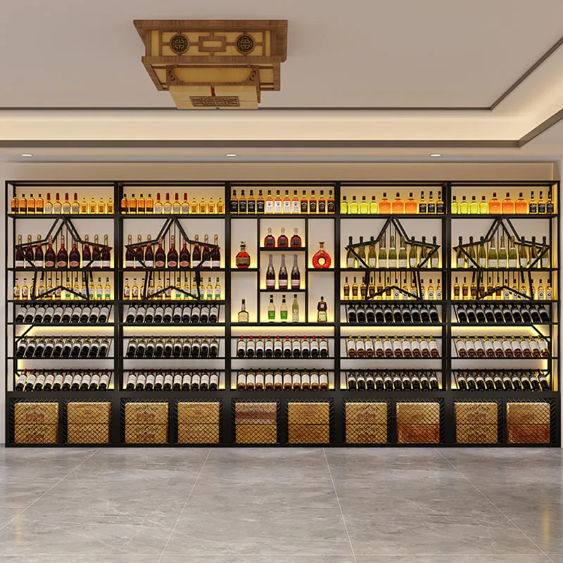 Drink Handle Bar Cabinet Art Vintage Vertical Ideas Rail Square Narrow Industrial Modern Wine Rack Metal Szafka Mobile Furniture