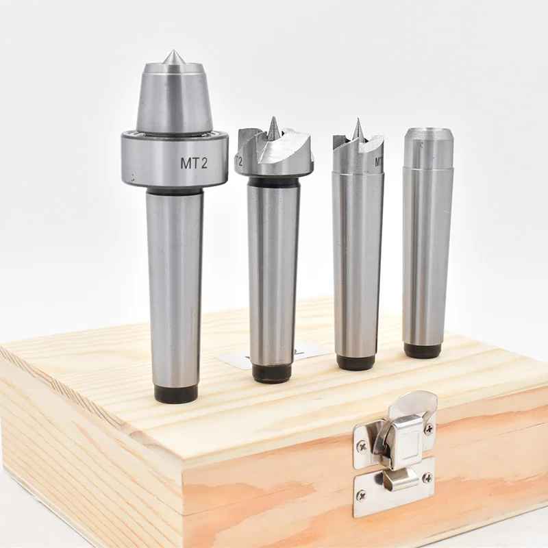 4 Pz/Set Mt2 Morse Tapper Live Center Set Per Utensili Per La Lavorazione Del Legno Taglierina Per Legno Tornio Cnc Utensili Centrali