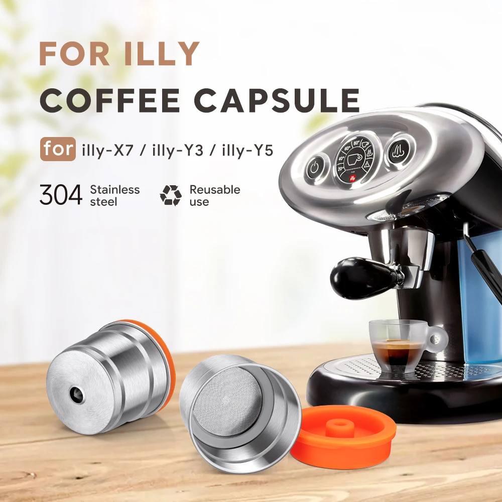 Icafilas Per Illy X7.1/ Illyy3.2/Illy Y5 Capsule Di Caffè Riutilizzabili In Acciaio Inossidabile Filtri Per Cialde Di Caffè Riutilizzabili Tazza