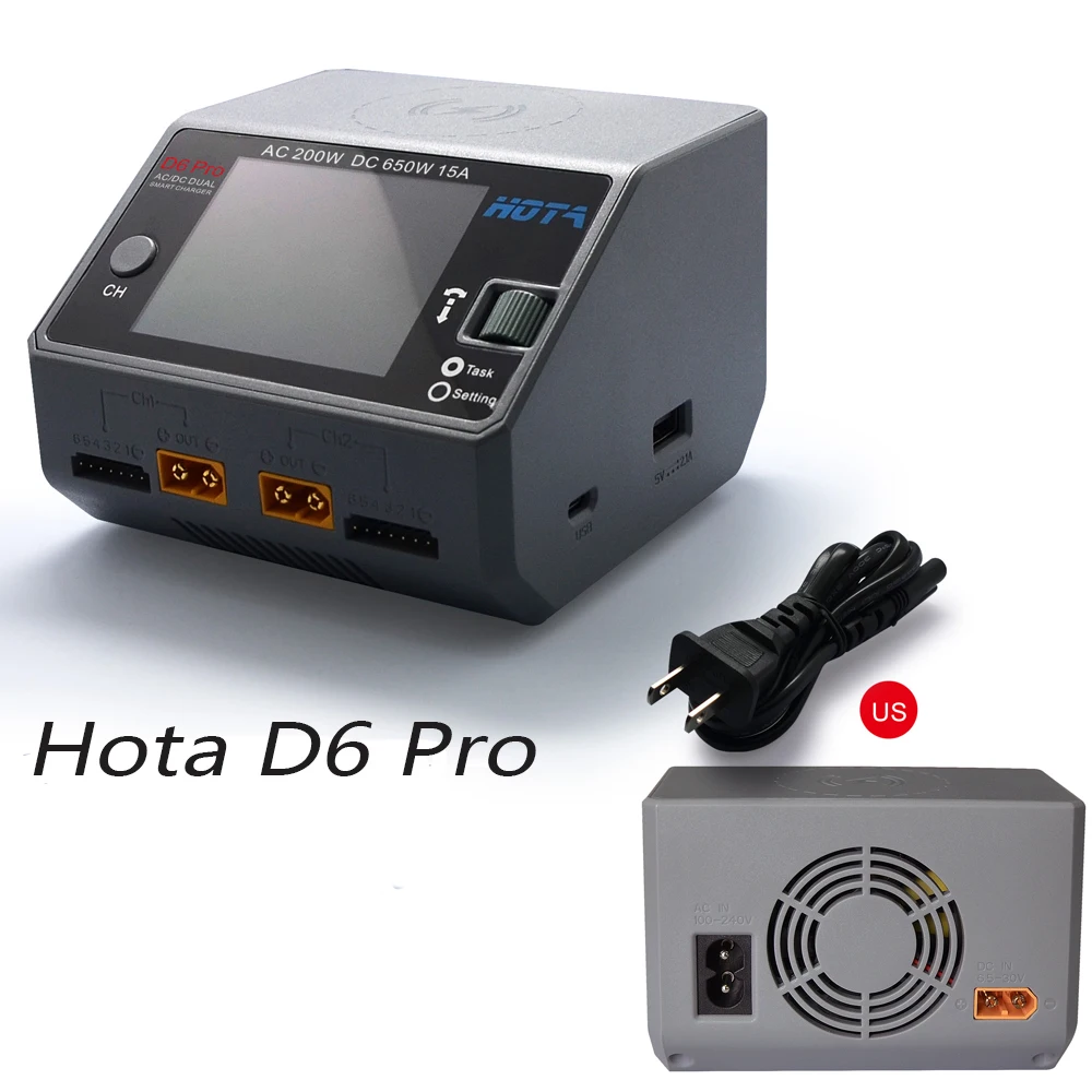 Caricabatteria Intelligente Originale Caricabatteria Lipo Caricabatterie Hota D6 Pro Per Pezzi Di Ricambio Rc Drone