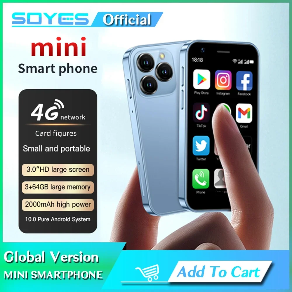 Soyes Xs16 Mini 4G Lte Android10.0 Smartphone 3Gb Ram 64Gb Rom 3 "Display 5Mp Fotocamera Dual Sim Con Play Store Whatsapp