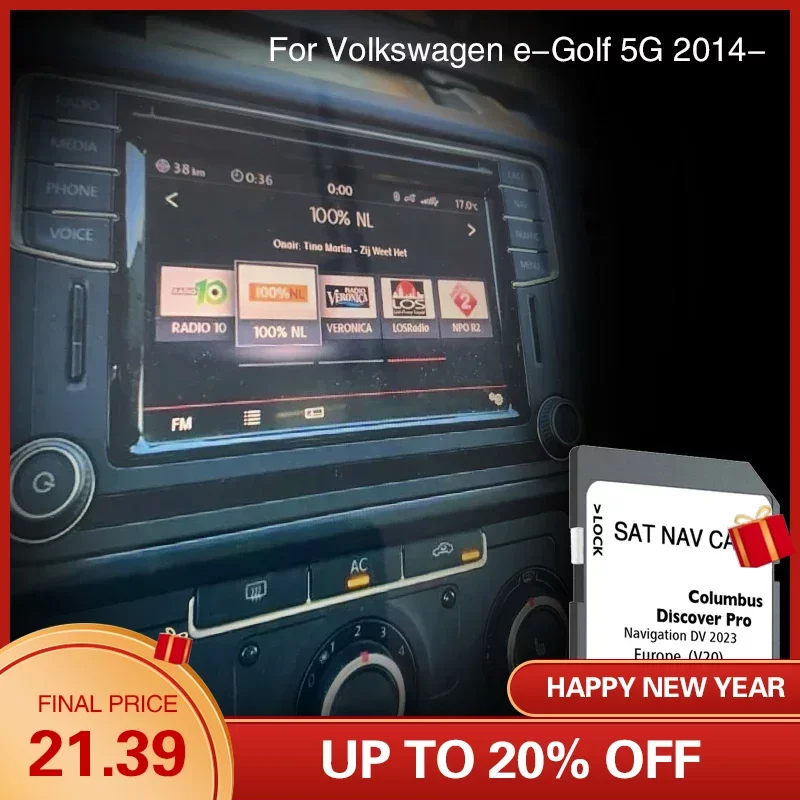 64Gb Pro Discover Media Per Volkswagen E-Golf 5G Dal 2014 Dv V22 Pro Map Scheda Sd Di Navigazione Gps