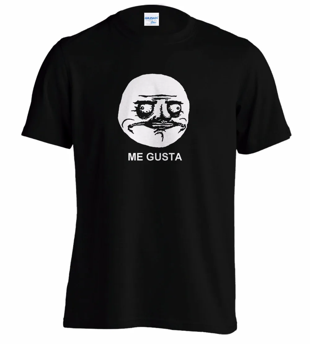 O Neck Slim Fit Me Guta Me Gusta Troll Face T-Shirt Emoticon Tee Shirt Problema? T Meme Troll Maglietta Divertente In Cotone Creepy