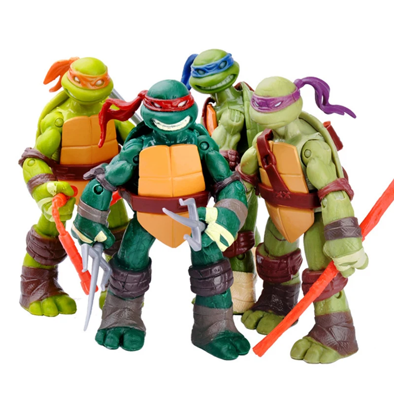 Anime Ninja Turtle Action Figure Mikey Donatello Raphael Leonardo Collezione Pvc Tmnt Modello Mobile Giocattoli Presenti