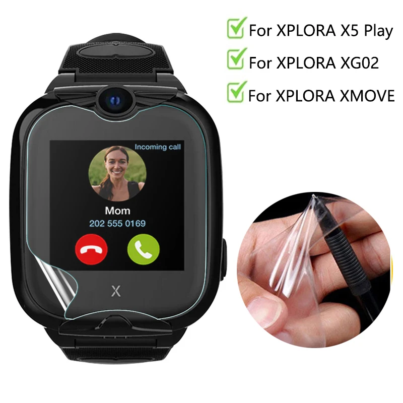 Confezione Da 5-1 Per Xplora X5 Play/Xg02/Xmove/Xgo 3 Smartwatch Pellicole Protettive In Tpu Antiurto Antigraffio