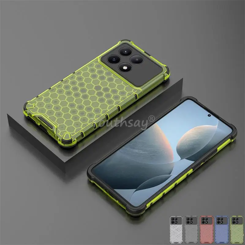 A Nido D'Ape Antiurto Per Xiaomi Poco X6 Pro Case Armor Capa Poco X6 Pro Cover Traslucida Protector Xiaomi Poco X6 Pro Case