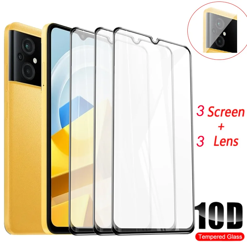 Vetro Temperato Per Poco M5 Chiaro Screen Protector Poco M5 M5S Poko M5 Pocco M5 Pocophone M5 Lenti Della Macchina Fotografica Poco M4 M3 Pro Pellicol