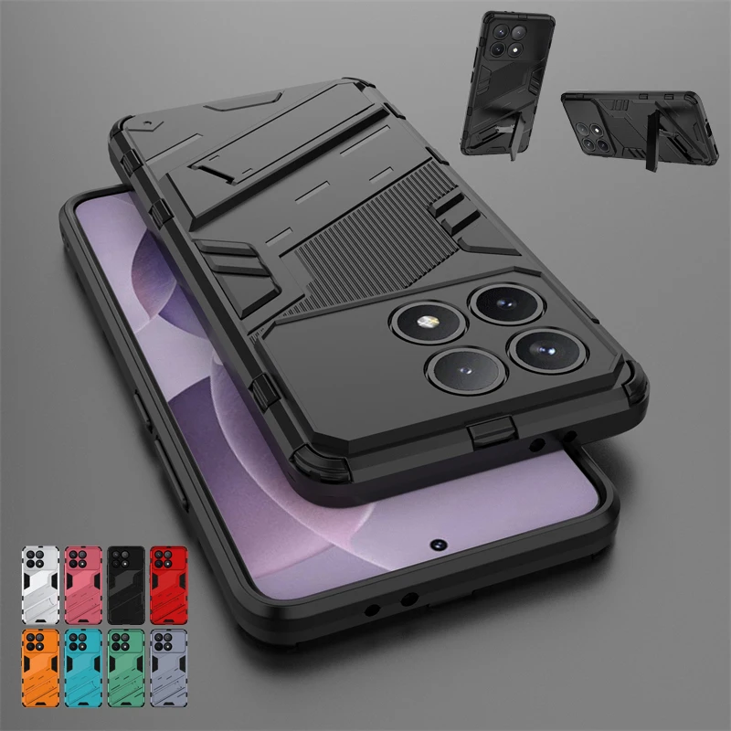 Per Poco X6 Pro Custodia Cover Xiaomi Poco X6 Pro Capas Nuovo Telefono Paraurti Posteriore Cavalletto Supporto Antiurto Cover Poco X6 Pro Fundas
