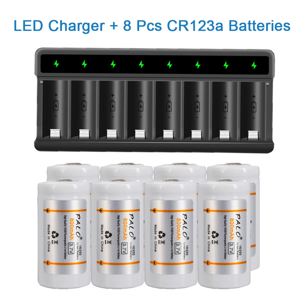 Batterie Cr123A Per Batterie Per Fotocamere Wireless Arlo Con Caricabatterie 16340 Cr17345 Cr123A Cr123
