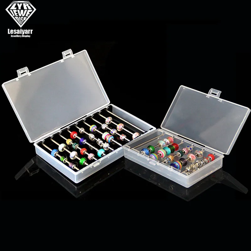 Acrilico Trasparente Pendenti E Ciondoli Perline Asta Di Esposizione Vassoio Box Fit Pandora Trollbeads Chamilia Troll Biagi Scatola Branelli Di Fasci