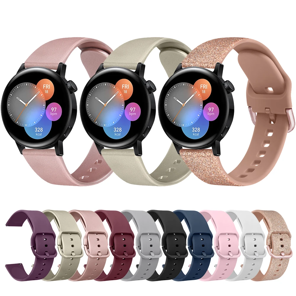 Cinturino In Silicone Da 20Mm 22Mm Per Huawei Watch Gt 3 42Mm 46Mm/Gt Runner/Gt 2 Pro/Gt 3 Pro Bracciale Per Huawei Watch 3 Pro Watchband