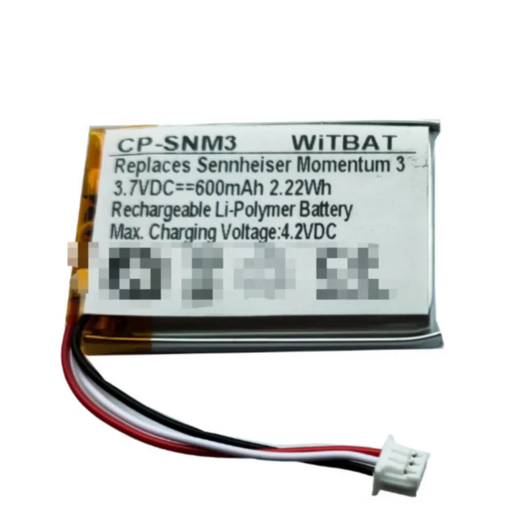 Batteria 3.7V 600Mah Per Sennheiser Momentum 3 Cp-Snm3 Momentum True Wireless,Momentum True Wireless 2 Batteria Per Cuffie Wireless