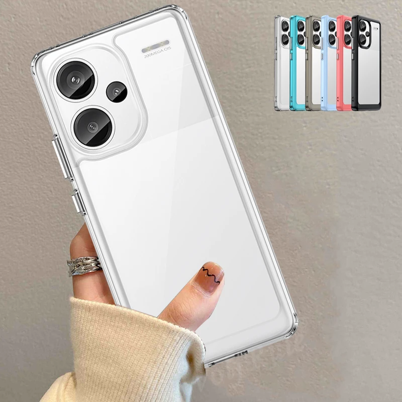 Per Redmi Note 13 Pro Plus Custodia Cover Redmi Note 13 Pro Plus Capas Colore Trasparente Clear Fundas Xiaomi Redmi Note 13 Pro Plus