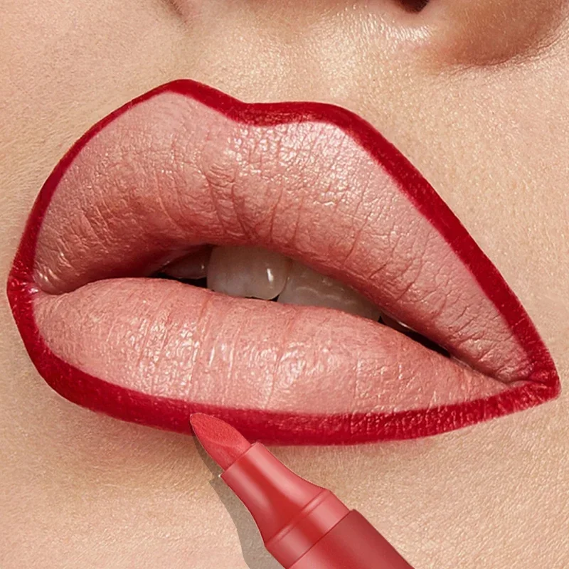 Lip Liner Pen Waterproof Matte Outline Lip Shape Liquid Lipstick Pencil Long Lasting Non Sbiadisce Color Lip Liner Contour Makeup