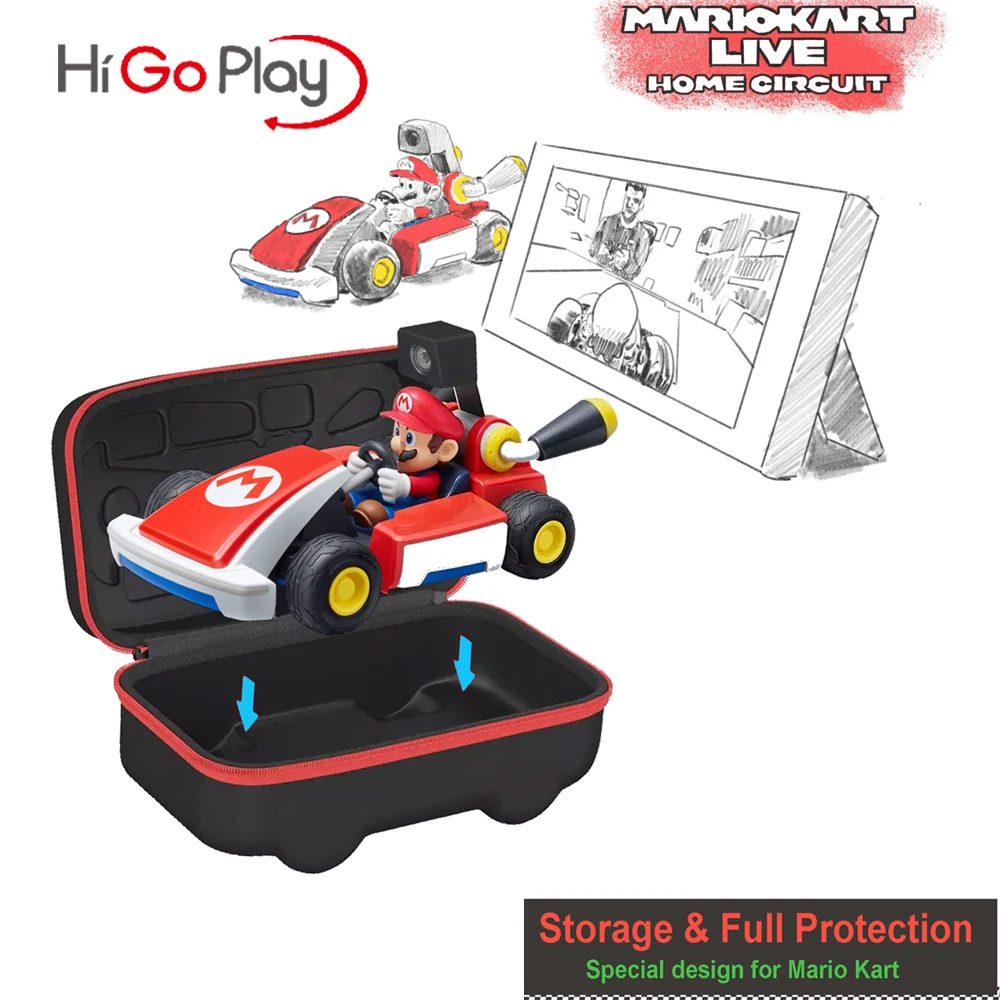 Per Nintendo Switch Oled Mario-Kart Custodia Custodia Portatile Ns Custodia Protettiva Per Custodia Rigida Impermeabile Accessori Per Interruttori