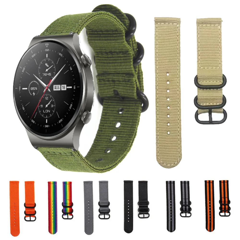 Per Huawei Watch Gt 2 Pro Smart Watch Cinturino In Nylon 22Mm Cinturino Sportivo Per Huawei Gt 2 46Mm/Gt 3 Pro/Gt 2E/Honor Gs Pro Bracciale