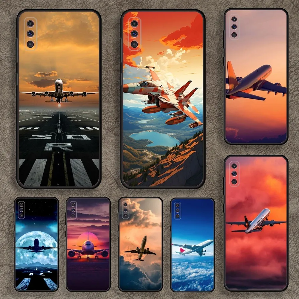 Custodia Per Telefono Aereo Aereo Aereo Per Samsunga 91,80,73,72,71,70,53,52,51,42,41,40,32,31,30,22,21,20,13 S 4G 5G Custodia Morbida Nera