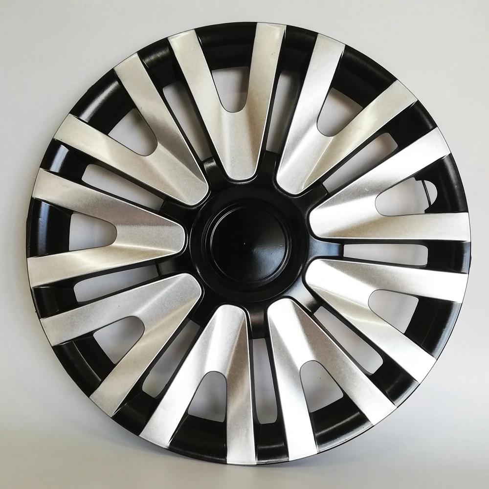 Tappo Ruota Da 15 Pollici Per Volkswagen Per Fiat Black Silver Coprimozzo Coprimozzo Universale Coprimozzo 4 Pezzi Infrangibile G-501