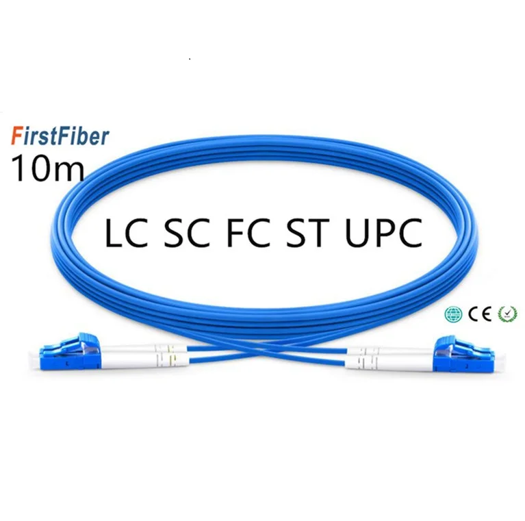 10 M Lc/Sc/Fc/St/Upc Armored Patch Cavo In Fibra Ottica Ponticello Duplex 2 Core Modalità Singola Armored Patch Cord In Fibra