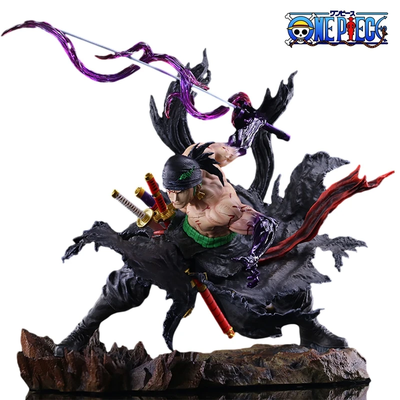 35Cm Gk One Piece Zoro Anime Figure One-Blade Asura Roronoa Zoro Action Figure Blade Rufy Figurine Pvc Collection Model Kid Toy