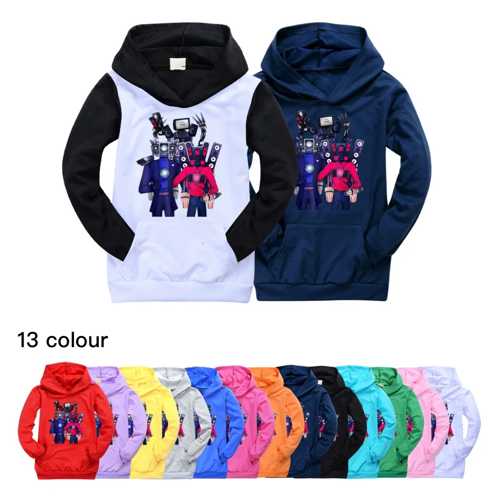 Gioco Per Bambini Skibidi Toilet Felpa Con Cappuccio Toddler Girls Speakerman Tv Man Clothes Baby Boys Felpa Con Cappuccio A Maniche Lunghe Abbigliame