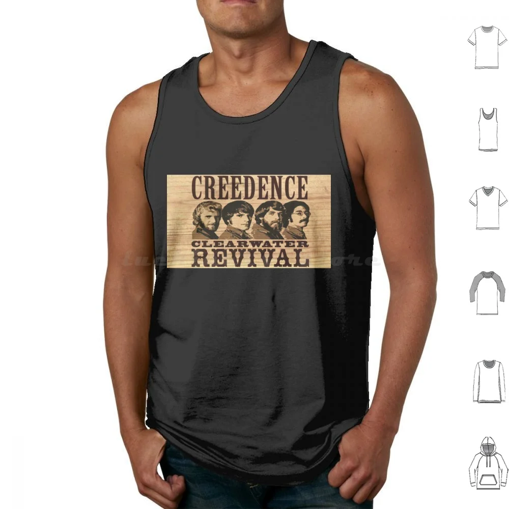 Creedence 596 Revival Canotte Stampa Cotone Creedence 596 Revival Creedence Ccr Music Revival Classic