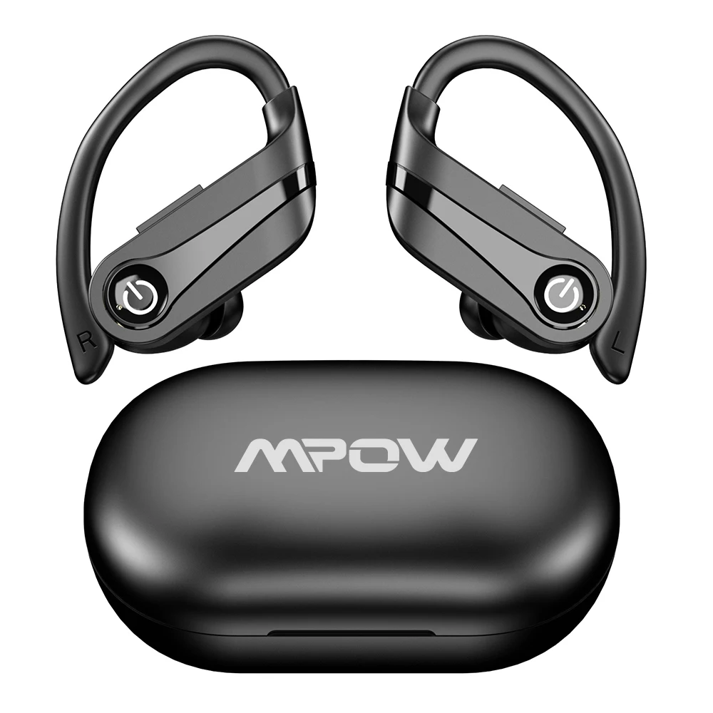 Mpow Q63 Bluetooth 5.3 Auricolari Wireless Con Microfono Ipx7 Auricolari Impermeabili 200H Con Ganci Per Sport Running Workout Gym